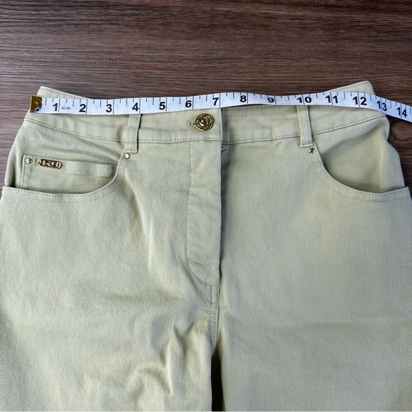 St John Sport By Marie Gray Womens Bootcut Denim Vintage Jeans Green 2 High Rise - Picture 8 of 10